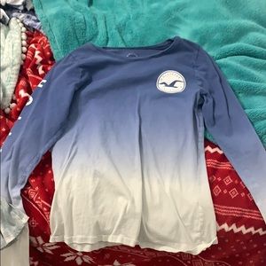 long sleeve hollister ombré tee